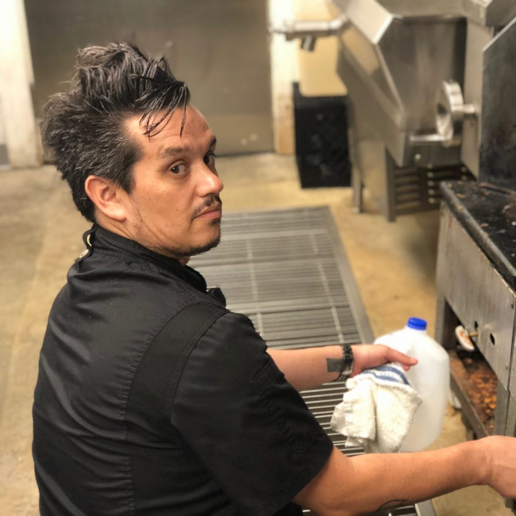 Chef Octavio in the kitchen
