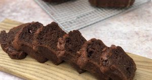 Slices of "Almost from scratch chocolate cake"