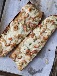 Louisiana crawfish bread with cheese