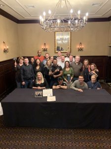 Private group pose after their Langlois event